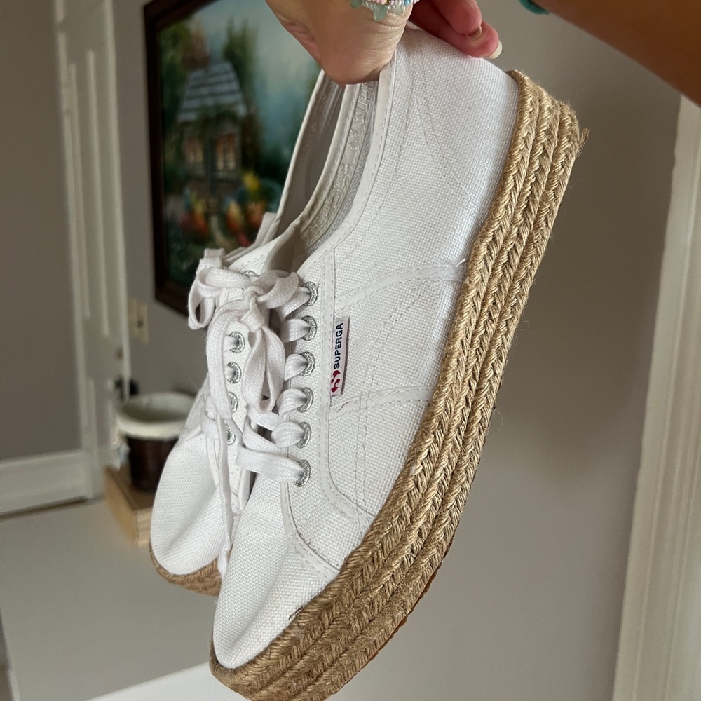 Superga Women's White Espadrille Sneakers